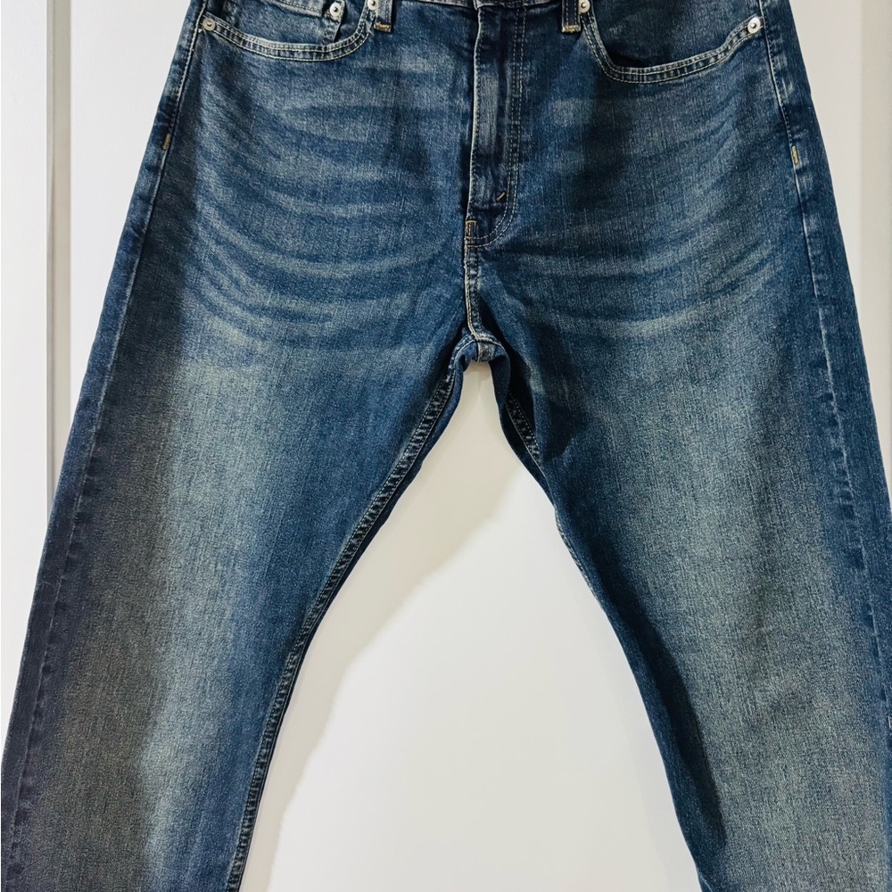 Signature by Levi Strauss Blue Relaxed Jeans with Vintage Fading